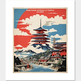 Naritasan Shinshoji Temple Japan Vintage Poster Tourism Posters and Art